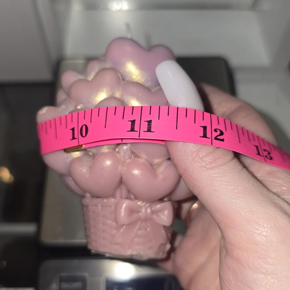 Blue Velvet Rosewood Candle Trio – Rose Cluster, Cross Candle & Floral (Beeswax) - Picture 5 of 7